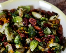 Roasted Maple Pecan Brussels Sprouts