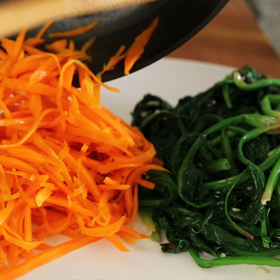 Sauteed Spinach and Carrots