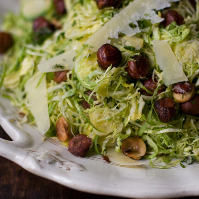 Warm Brussels Sprout Slaw